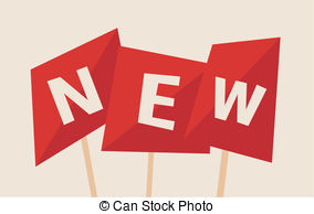 284x194 New Business Sign Illustration Design Over White Clip Art Vector