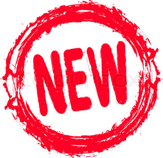 320x310 Red Grunge Round Rubber Stamp New For Your Design. Stock Vector