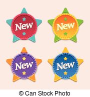 180x195 Sign New . Vector Illustration Of A Sign New.