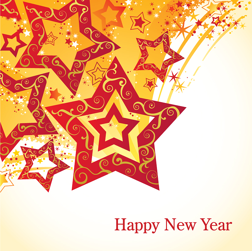 New Year Free Vector