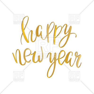 400x400 Golden Text Happy New Year Vector Image Vector Artwork Of Fonts