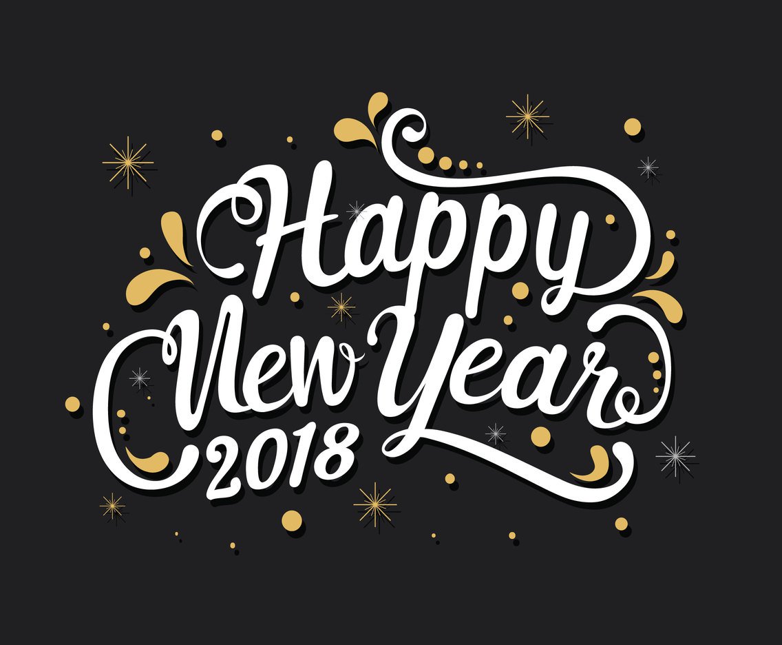 1136x936 Happy New Year 2018 Greeting Vector Art Amp Graphics