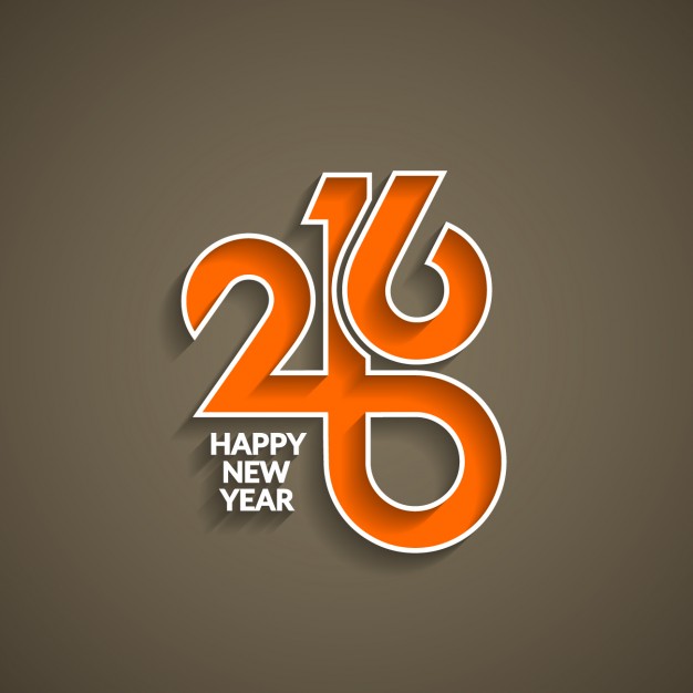 626x626 Modern New Year Background Of 2016 Vector Free Download