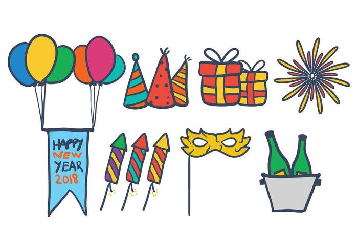 700x490 Happy New Year Vector Set