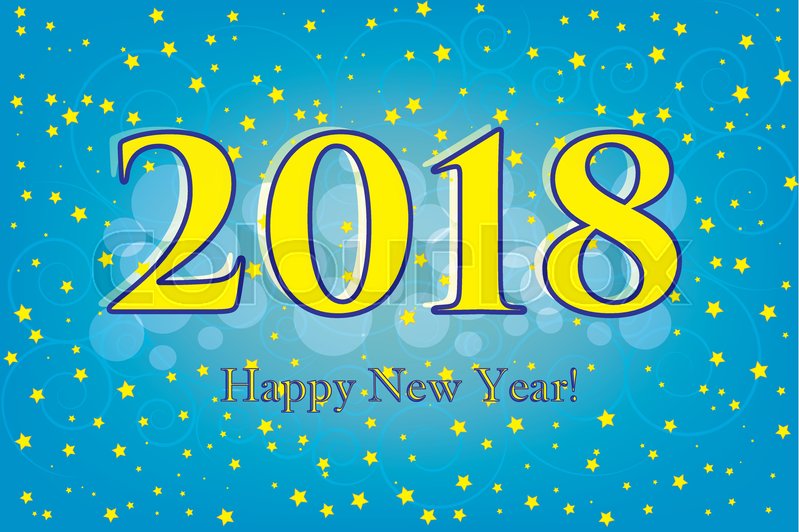 799x532 2018 New Year, Vector Stock Vector Colourbox