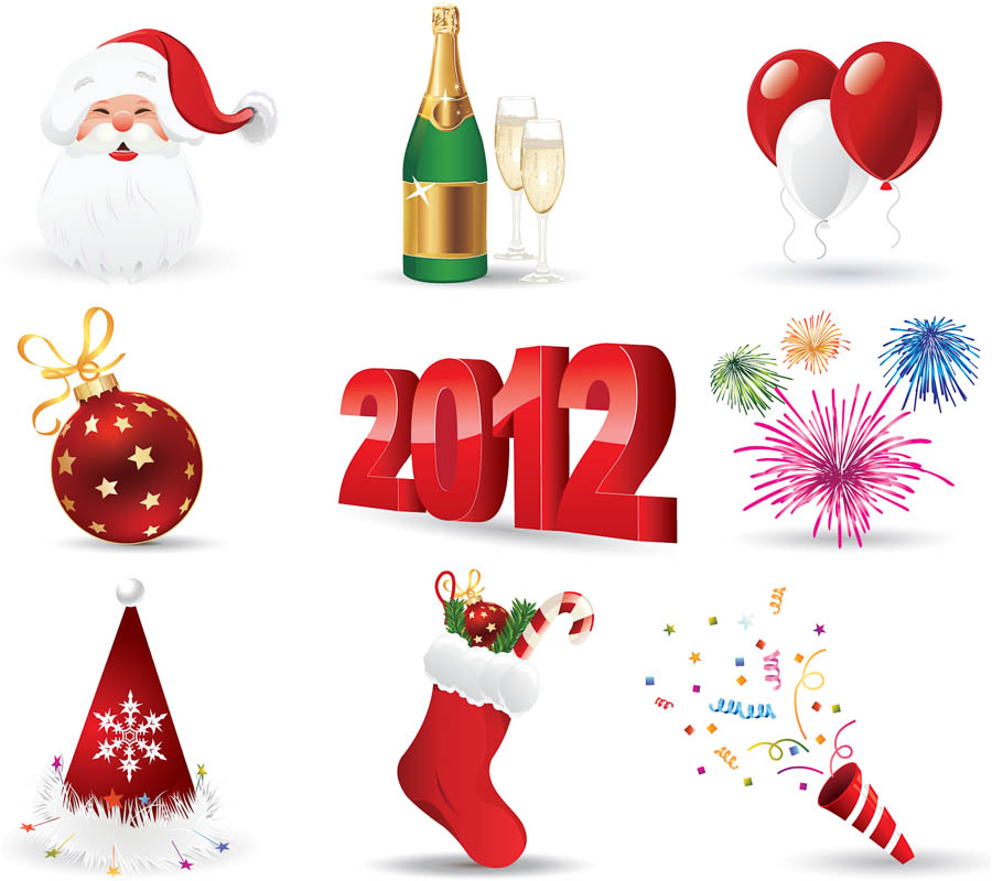 900x800 New Year Design Elements Vector Part 2 Vector Graphics Blog