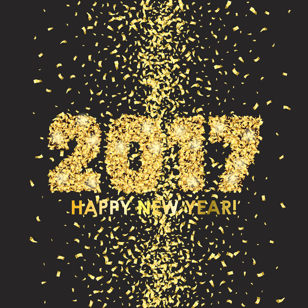 600x600 Abstract Background With 2017 New Year Vector Free Download