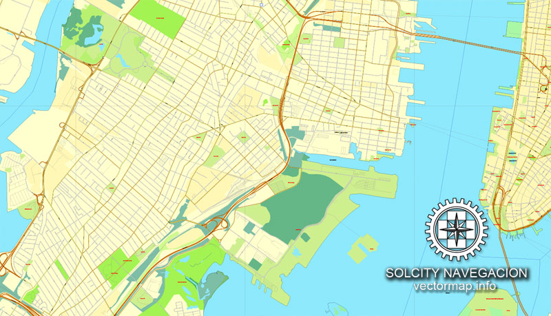 800x459 New York City Grande Map, Us Printable Vector Street City Plan 4
