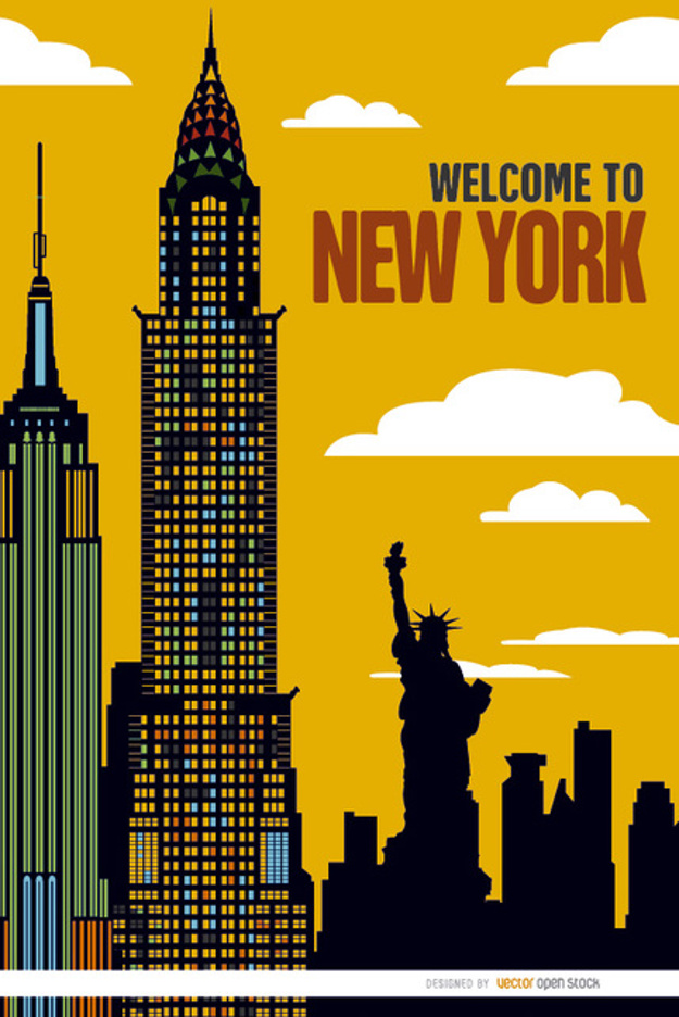 625x936 New York City Poster Vector Free Download