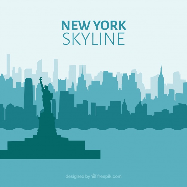 626x626 Skyline Silhouette Of New York City Vector Free Download