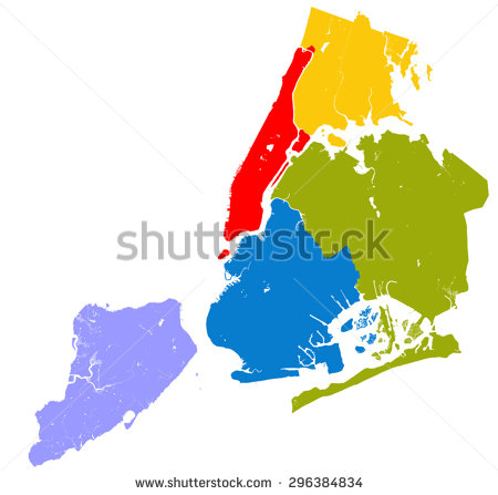 450x447 Map Of Nyc And Boroughs High Resolution Outline Map New York Stock