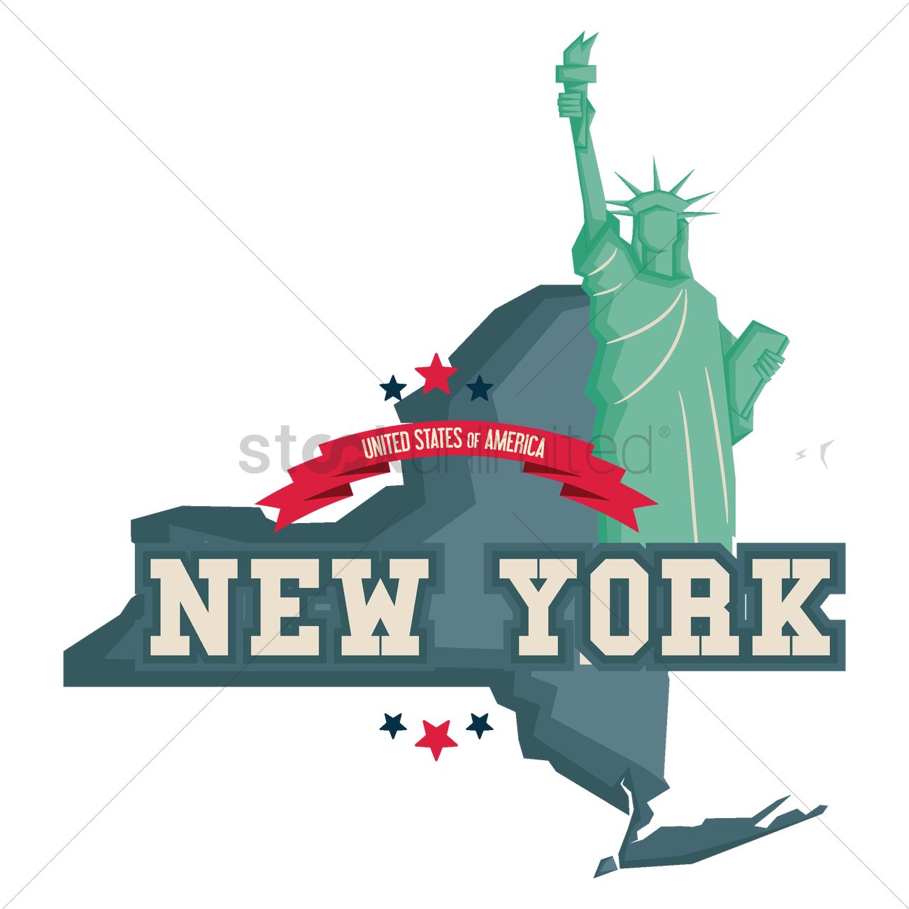 1300x1300 New York Map With Statue Of Liberty Vector Image