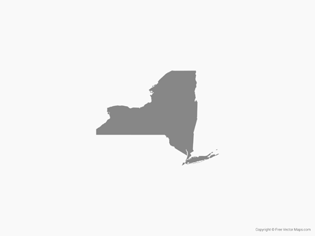 460x345 Vector Maps Of New York Free Vector Maps