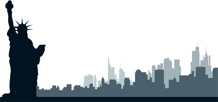 750x352 Collection Of Free Skyline Vector New York. Download On Ubisafe