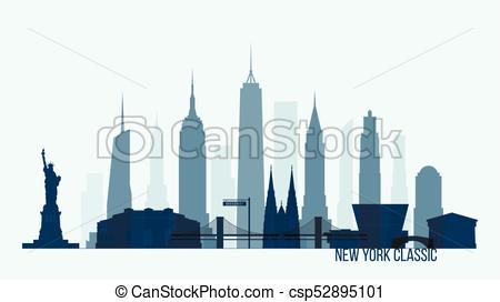450x272 New York Skyline Building Vector Illustration City. New York