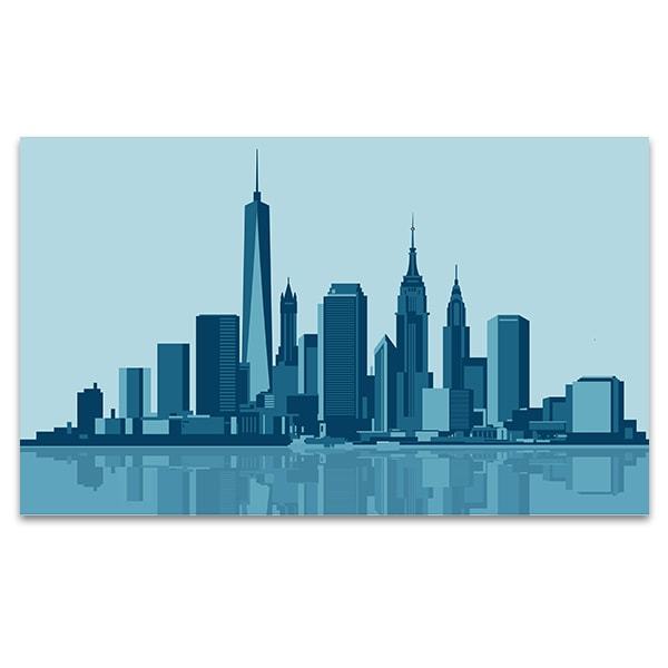 600x600 Wall Hangings For Homes New York Skyline Vector Art Print