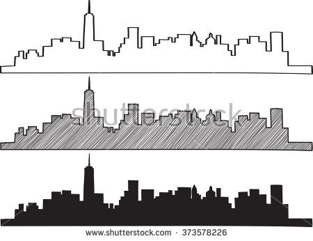450x346 Free Hand Sketch Of New York City Skyline. Vector Illustration Eps