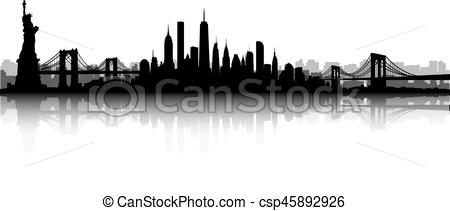 450x211 New York City Skyline Vector. Vector Of The New York Skyline.