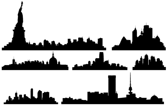 568x360 Free Free Vector City Skylines Psd Files, Vectors Amp Graphics