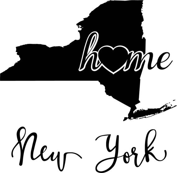 570x556 New York State Map Digital File Svg Png Jpg Eps Vector Etsy