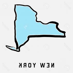 300x300 Photostock Vector Minnesota Map Outline Smooth Simplified Us State