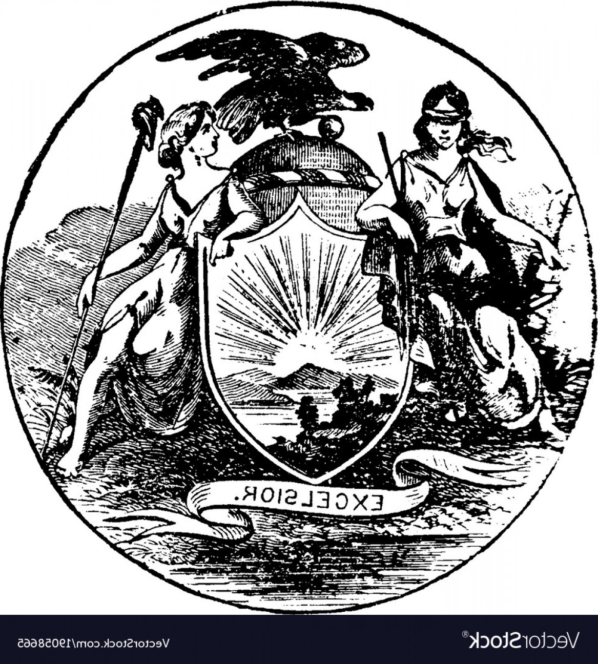 1167x1296 The Official Seal Of The Us State Of New York In Vector Shopatcloth