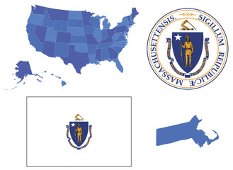 329x240 Vector Illustration Of New York State, Contains High Detailed Map