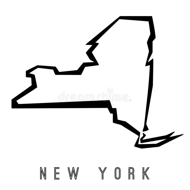 800x800 New York State Map Outline New York State Map Silhouette Free