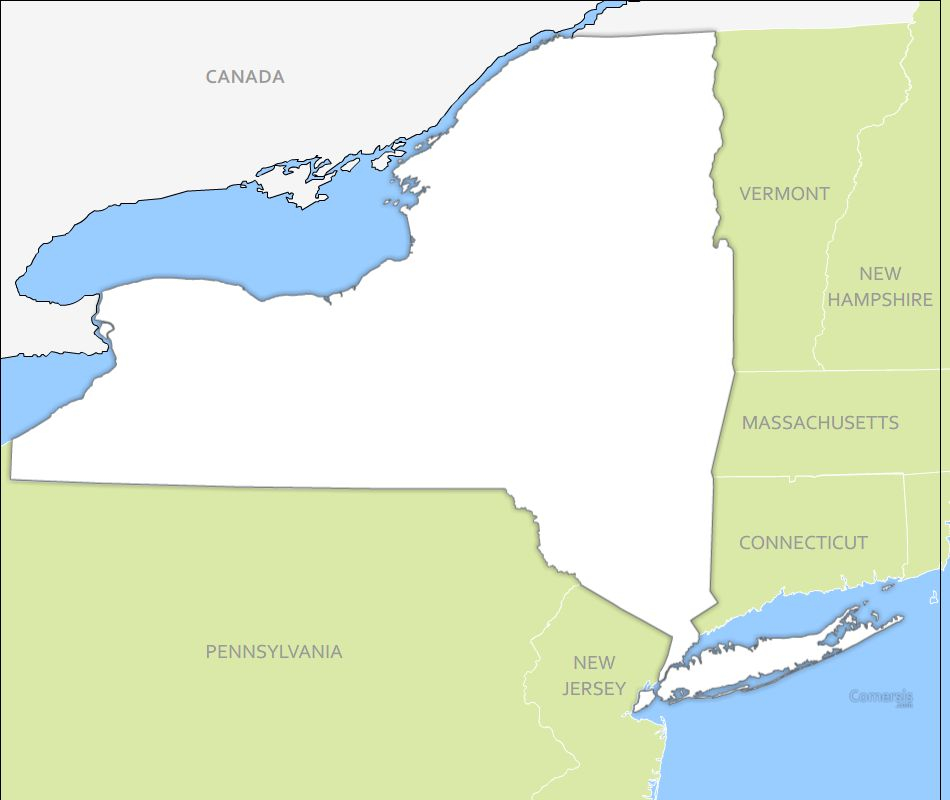 950x800 New York Vector Map Free Free Vector Map Of New York State Usa 950