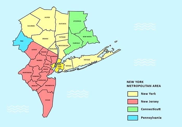 700x490 Greater New City Map Vector York State Google