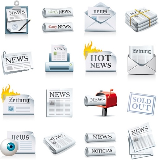 515x518 Newspaper Icon Vector Free Vector In Encapsulated Postscript Eps