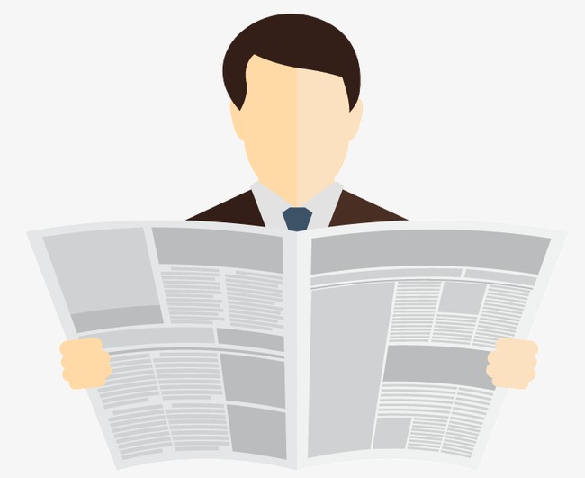 650x531 The Man Reading The Newspaper Background Vector Material, Man