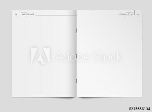 500x369 Blank Newspaper Template On Gray Background. Vector Illustration