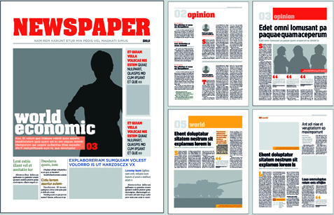 477x307 Typesetting Newspaper Vector Templates Free Vector In Encapsulated