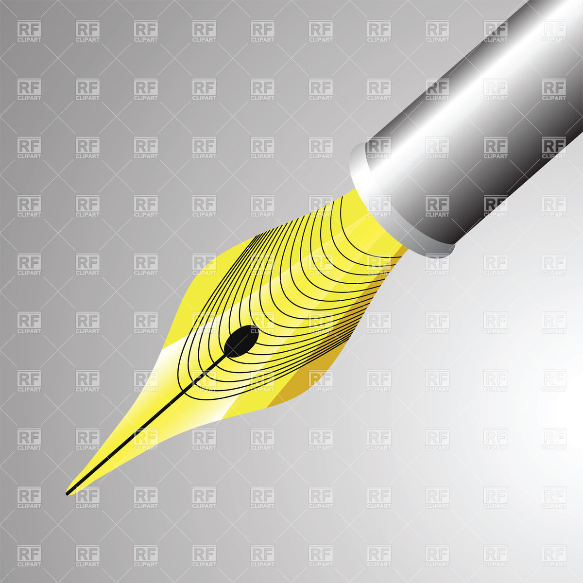 1200x1200 Golden Pen Nib Vector Image Vector Artwork Of Objects Valeo5