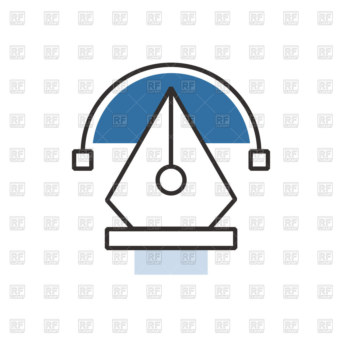 1200x1200 Semicircle Pen Tool Icon