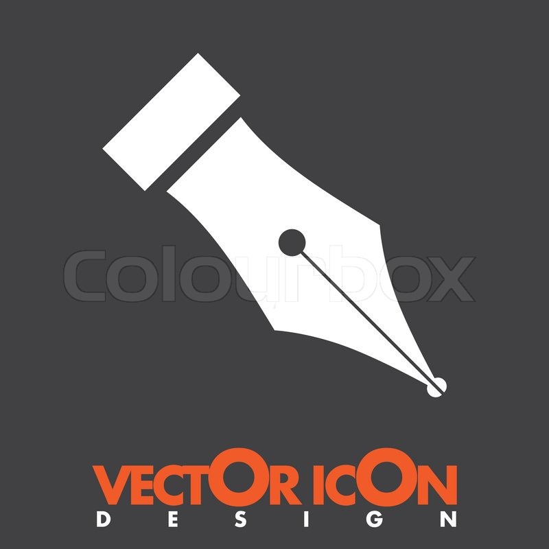 800x800 Fountain Pen Symbol Vector Icon Stock Vector Colourbox