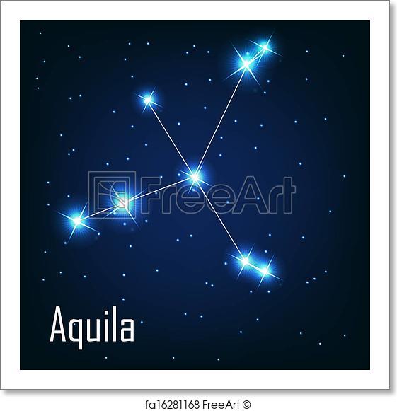 561x581 Free Art Print Of The Constellation Aquila Star In The Night Sky