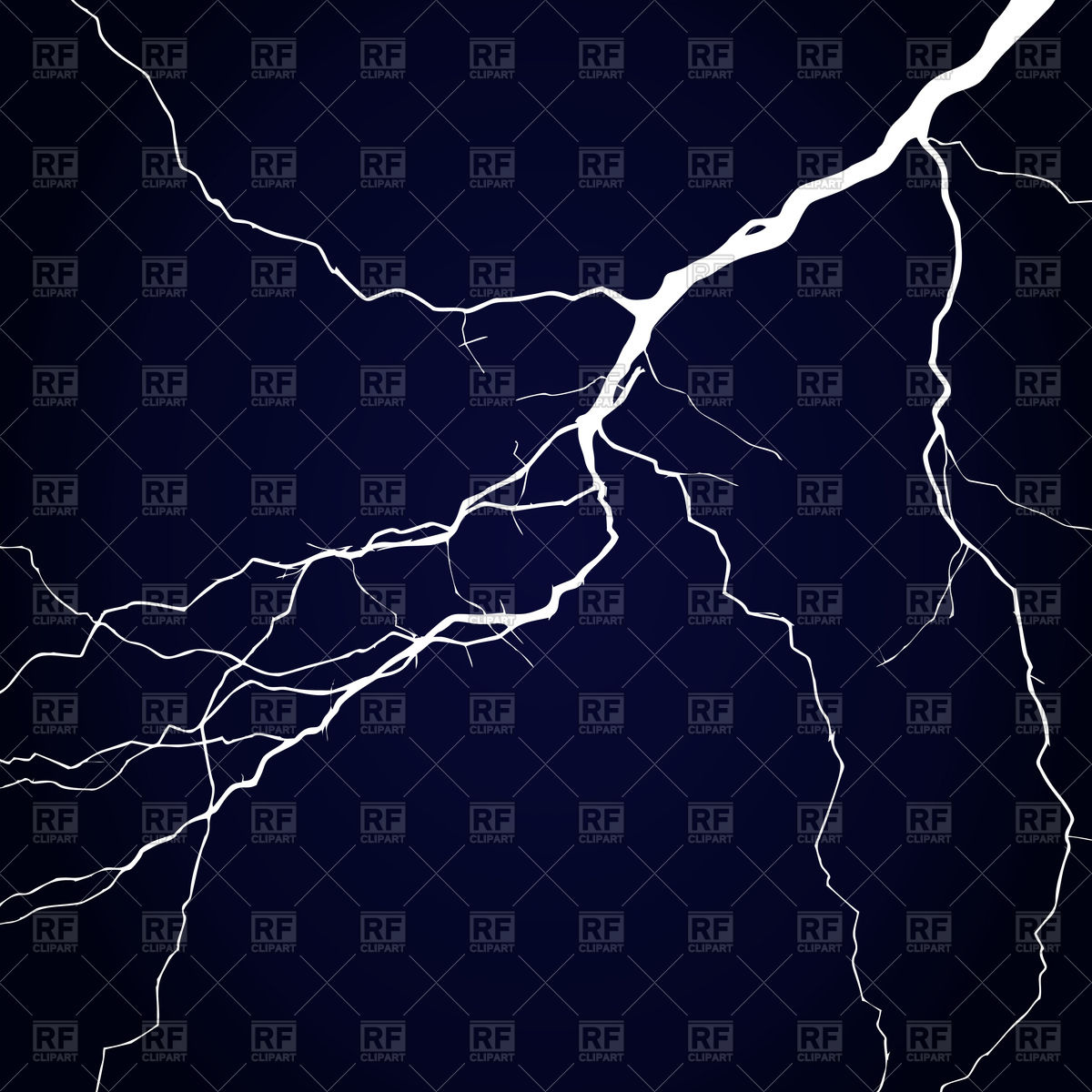 1200x1200 Lightning In The Night Sky Vector Image Vector Artwork Of