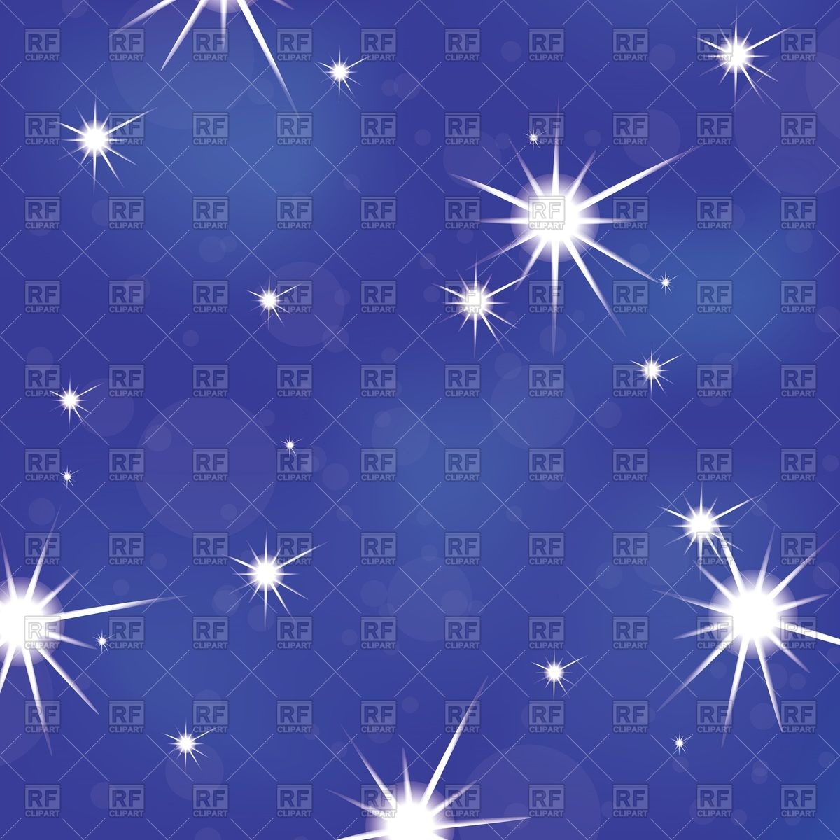 1200x1200 Shining Stars In Night Sky Vector Image Vector Artwork Of
