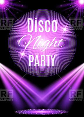 287x400 Disco Night Party Poster Vector Image Vector Artwork Of