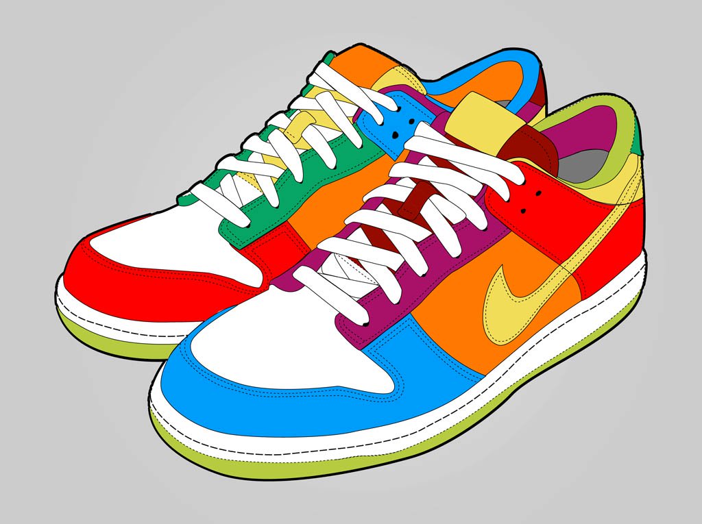 1024x765 Colorful Shoes Vector Art Amp Graphics