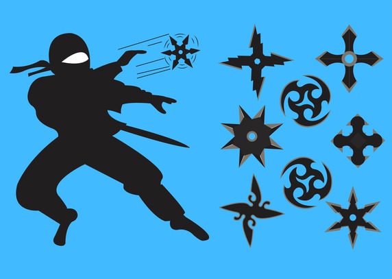 572x407 Ninja Throwing Star Vector Free Vector Download In .ai, .eps
