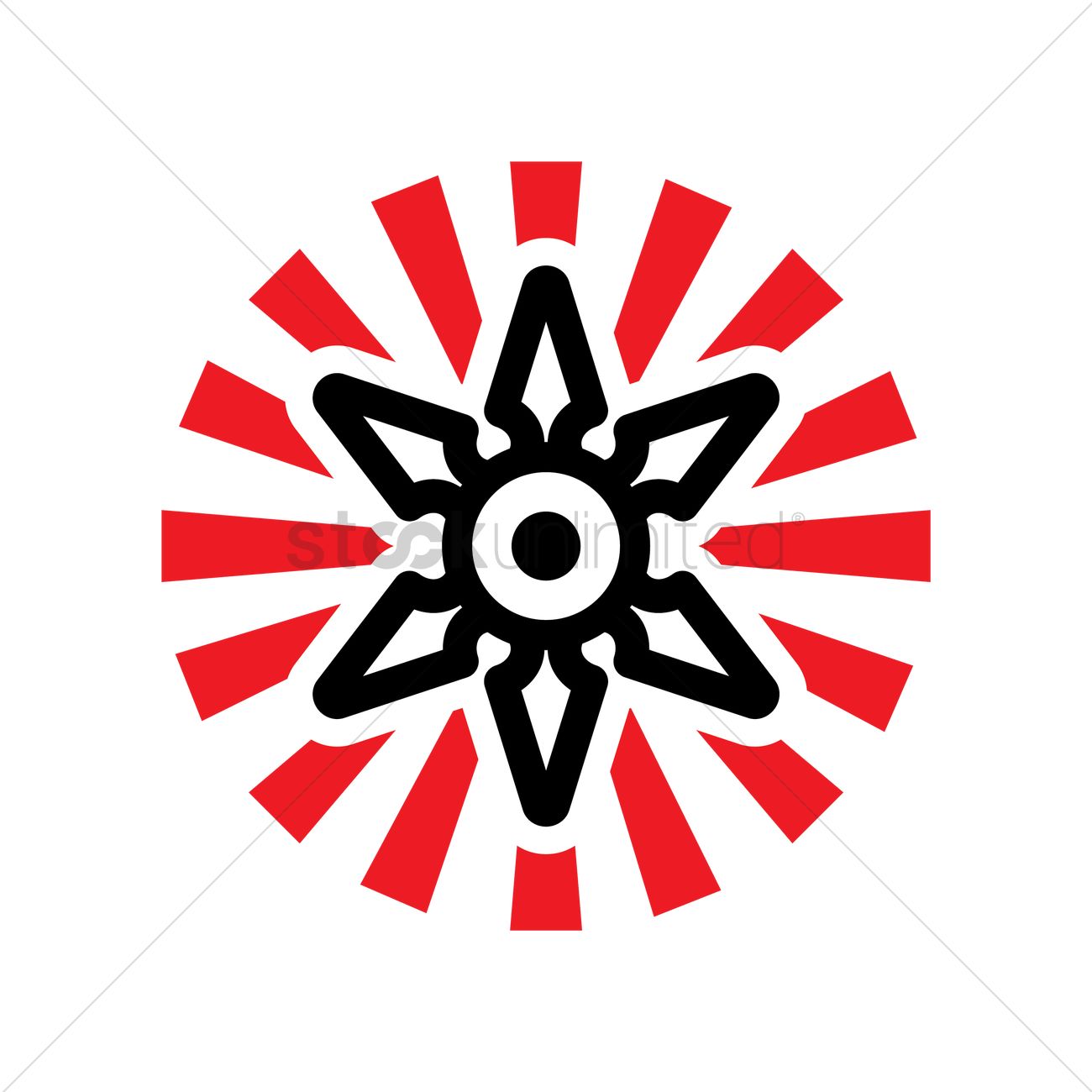 1300x1300 Ninja Star Vector Image