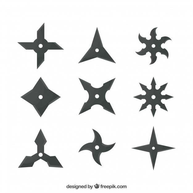 626x626 Ninja Star Collection Vector Free Download