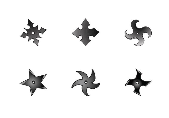 700x490 Free Ninja Throwing Star Vector Series