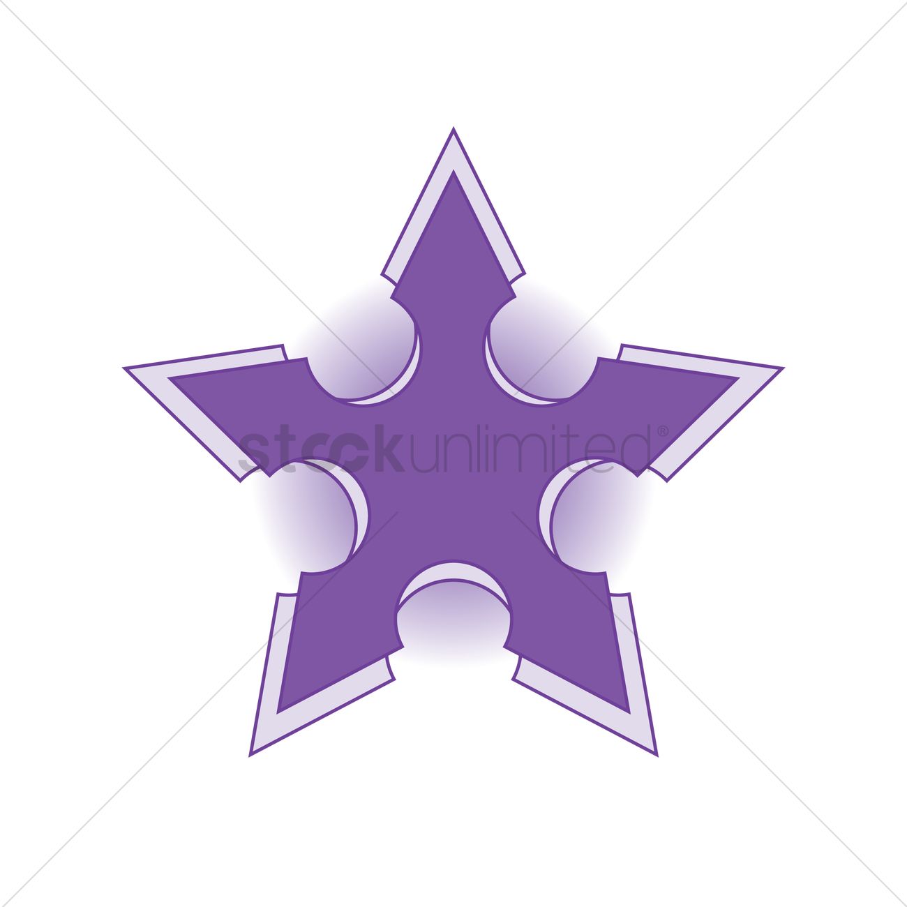 1300x1300 Free Ninja Star Vector Image