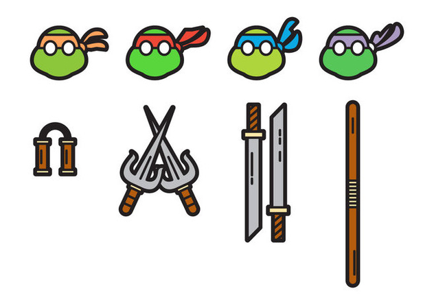 632x443 Free Cute Ninja Turtles Vectors Free Vector Download 200879 Cannypic