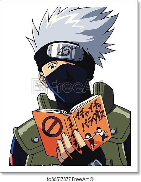450x580 Free Art Print Of Ninja Vector. Kakashi Vector For Editable