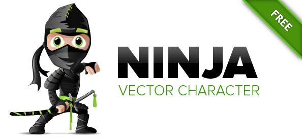 594x274 Ninja Vector Character